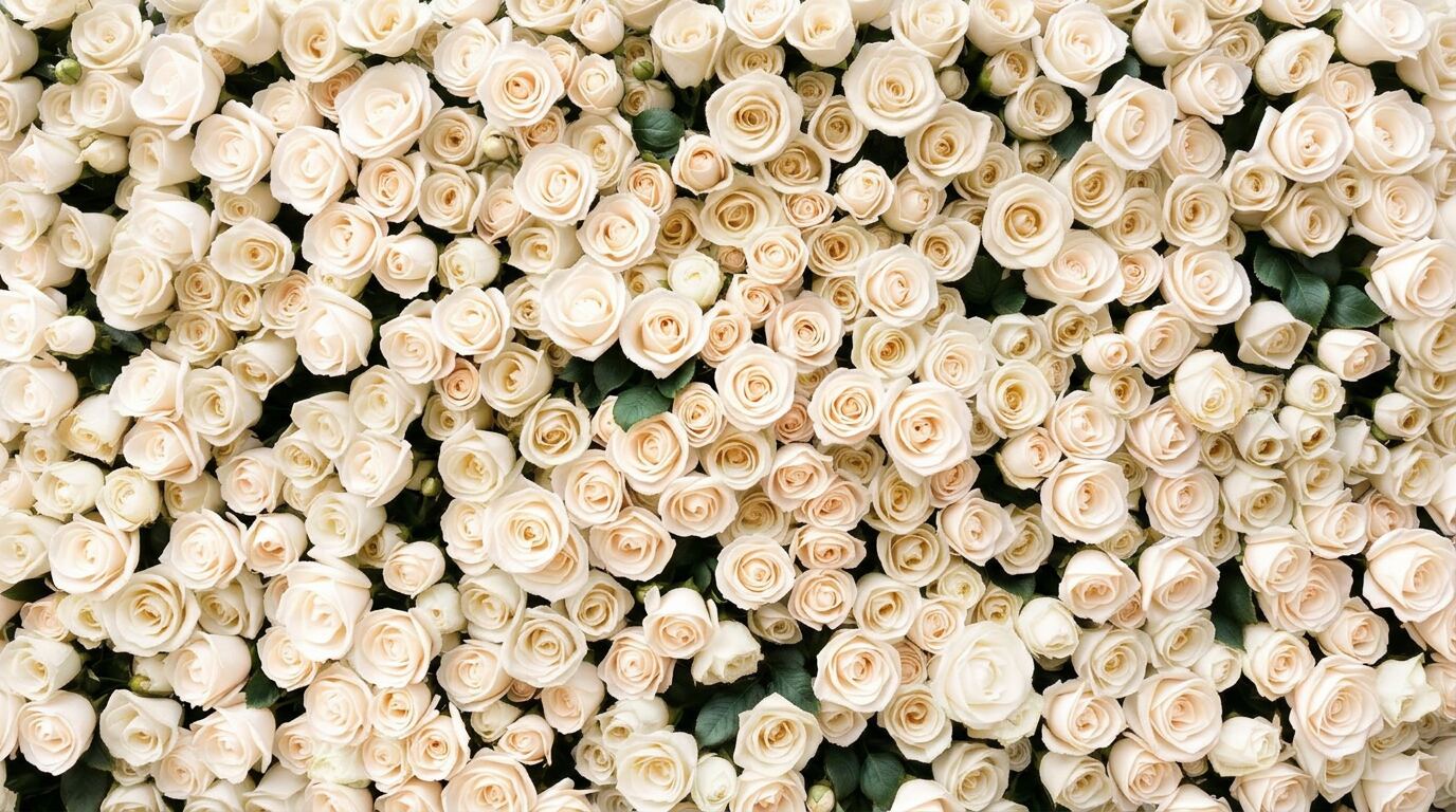 Soft pink and white roses